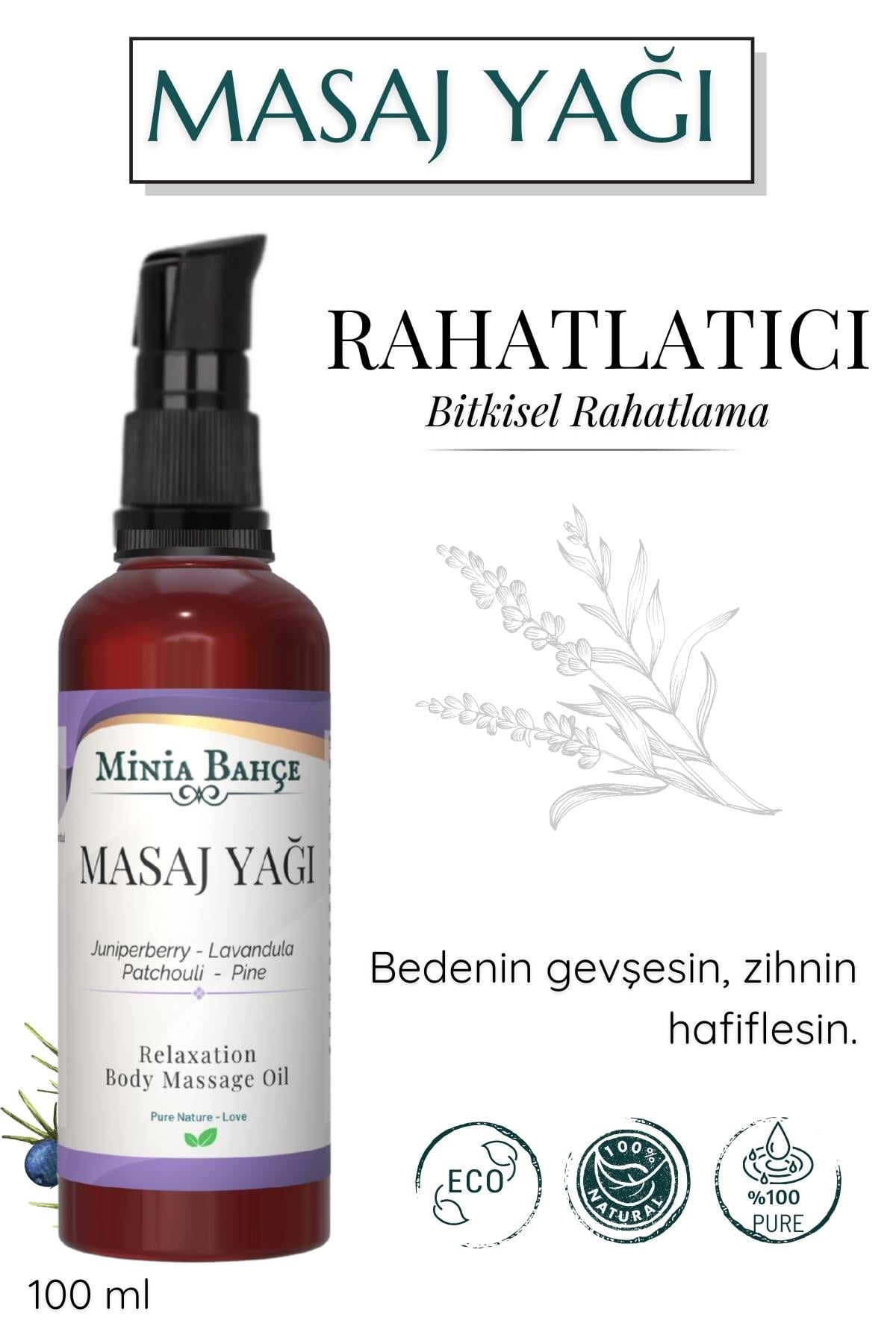 Rahatlatıcı Masaj Yağı, 100ml. %100 Saf,ve Doğal
