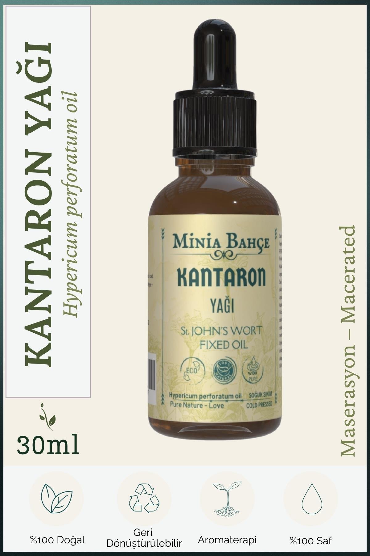 Sarı Kantaron Yağı (Sabit Yağ), %100 Saf ve Doğal, 30ml
