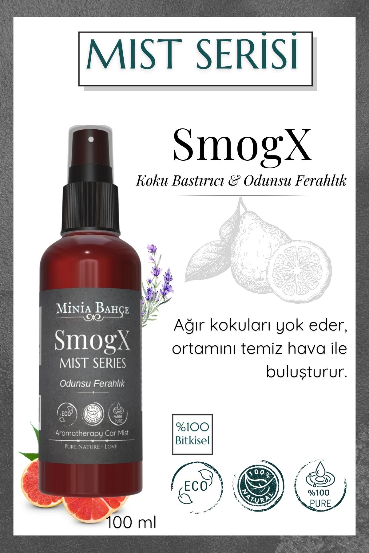 SmogX Mist – Sedir, Çay Ağacı & Narenciye Yağlı Koku Bastırıcı Aromaterapi Vücut Spreyi (100 ml)