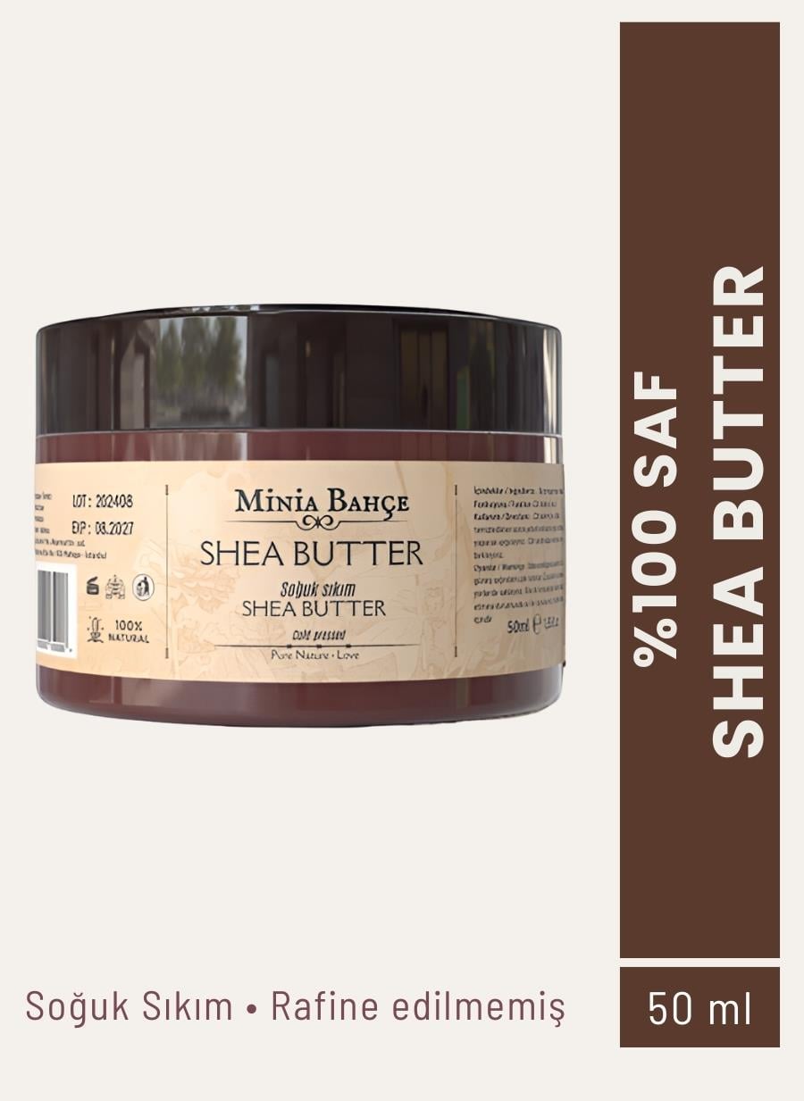 Soğuk Sıkım Shea Butter (Karite) Yağı - %100 Doğal & Saf, 50 ml