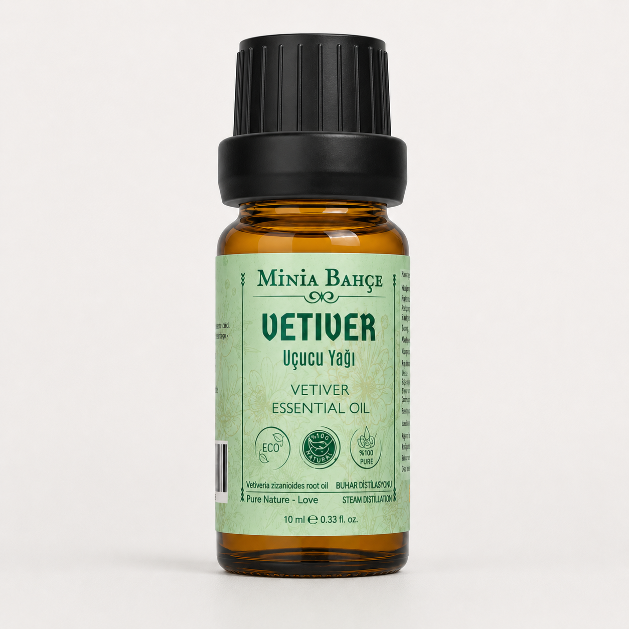 Vetiver Uçucu Yağı, %100 Saf, 10 Ml
