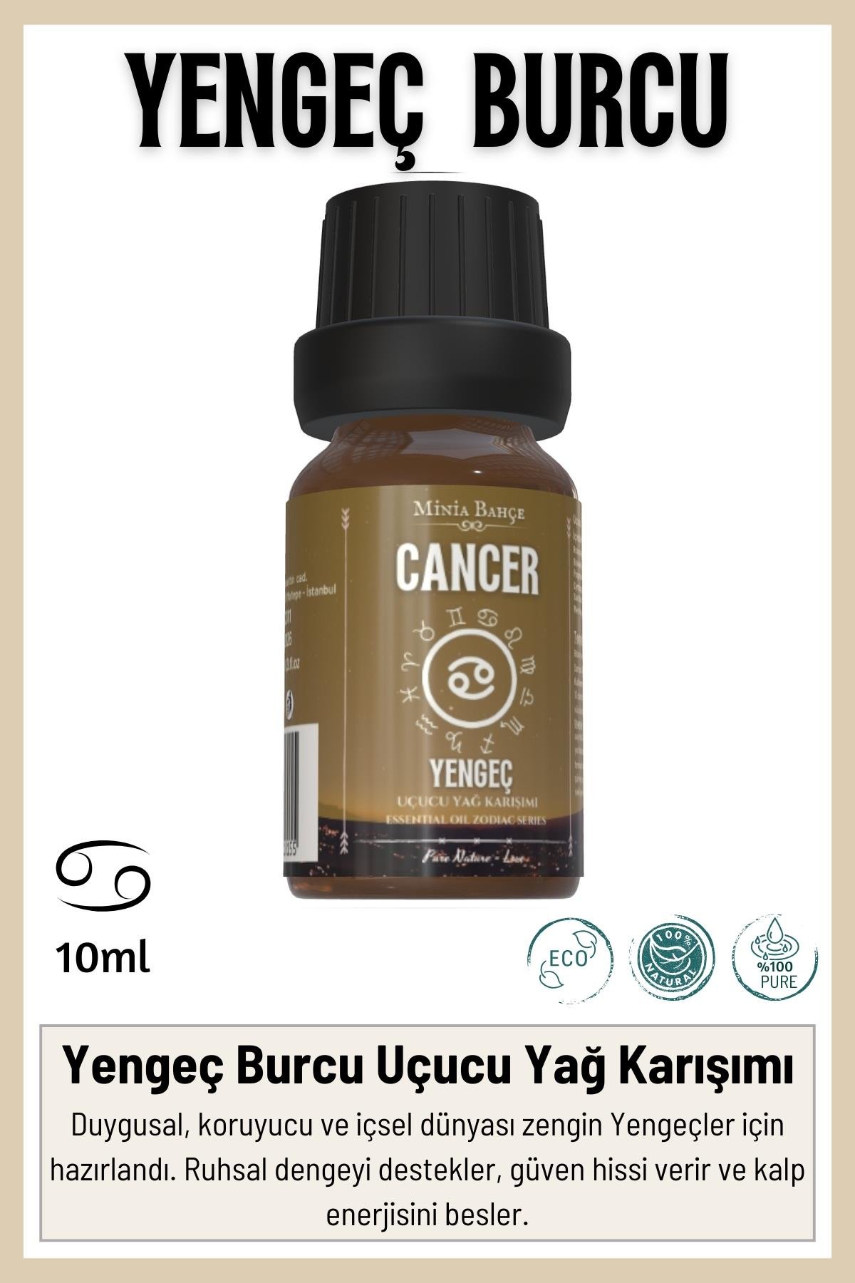 Yengeç Burcu - Cancer, Uçucu Yağ Karışımı, 10ml