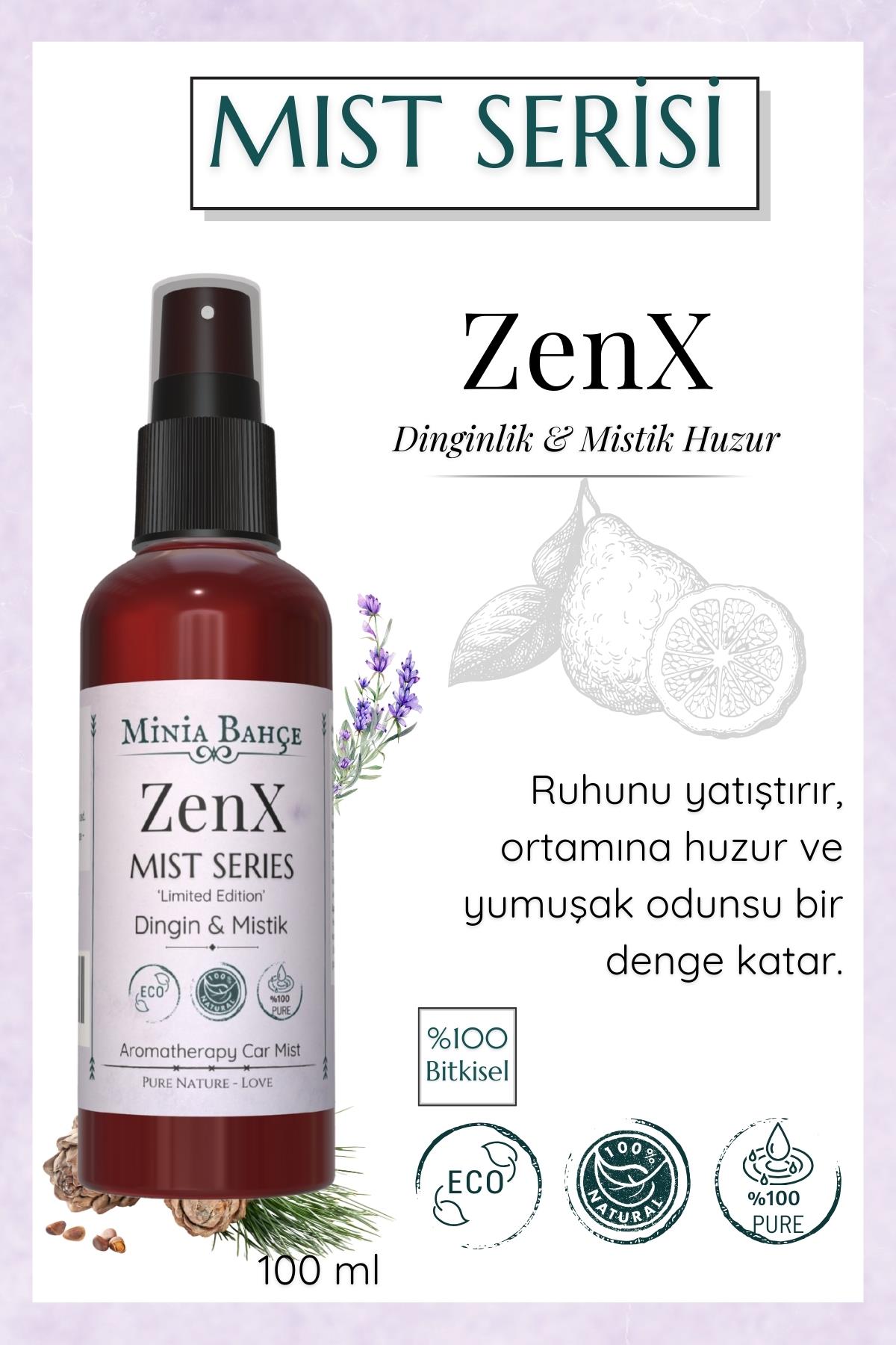 ZenX Mist – Lavanta, Sandal Ağacı ve Sedir Yağlı Dinginlik Veren Aromaterapi Vücut Spreyi (100 ml)