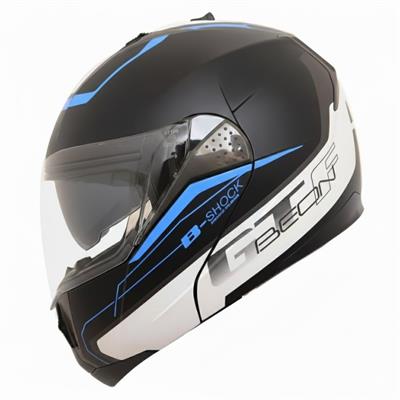 Beon B-700 B-Shock Çene Açılır Vizörlü Kask Siyah Mavi
