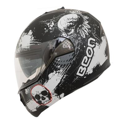 Beon B-700 Çene Açılır Vizörlü Kask Kuru Kafa