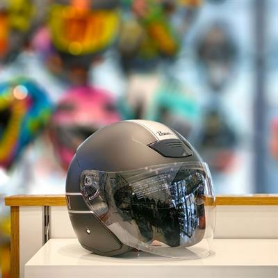 Beon B217 Çenesiz Vizörlü Yazlık Kask Mat Siyah/Gri