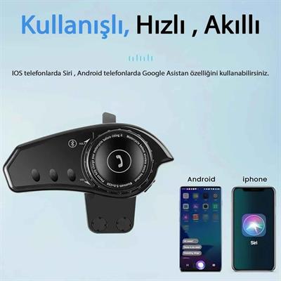 BT35 İnterkom Seti Siyah (Su Geçirmez Bluetooth Kulaklık)