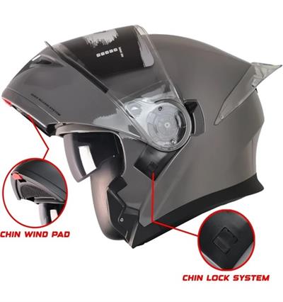 Free-M 965 Çene Açılır Vizörlü Kask Nardo Gri