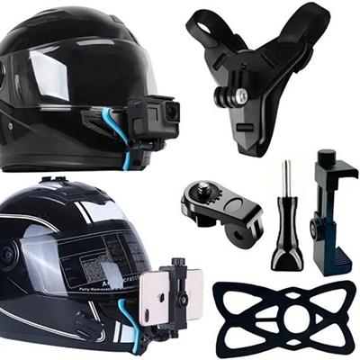Kask Çene Telefon Ve Aksiyon Kamera Tutucu Turuncu