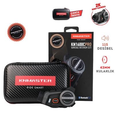 KNMASTER KN1600C Kameralı Motosiklet Bluetooth İnterkom Seti