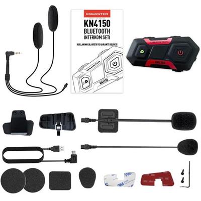 KNMASTER KN4150 Motosiklet Bluetooth İnterkom Seti Siyah