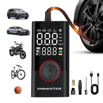 KNMaster LP-200 150 PSI Şarjlı Hava Pompası  ve Powerbank