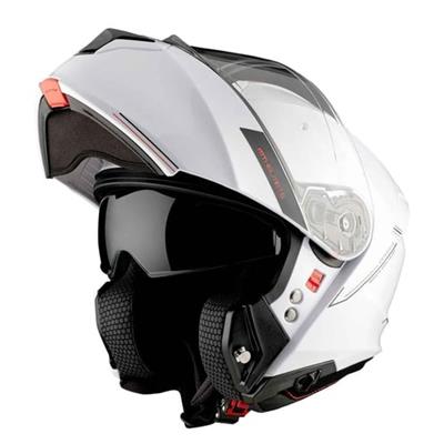 MT Genesis FU935SV Solid A0 Beyaz Çene Açılır Motosiklet Kaskı