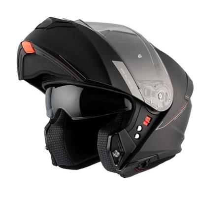 MT Genesis FU935SV Solid A0 Mat Siyah Çene Açılır Motosiklet Kaskı
