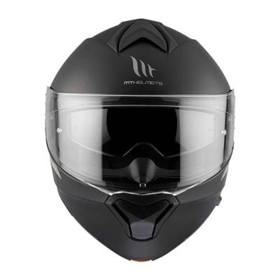 MT Genesis FU935SV Solid A0 Mat Siyah Çene Açılır Motosiklet Kaskı