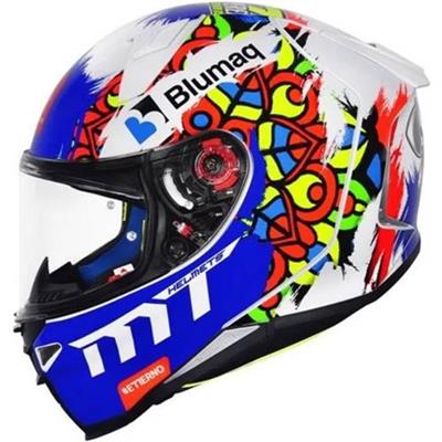 MT Revenge 2 Mavi Beyaz Full Face Motosiklet Kaskı - XL