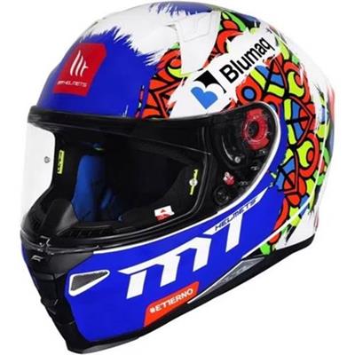 MT Revenge 2 Mavi Beyaz Full Face Motosiklet Kaskı - XL