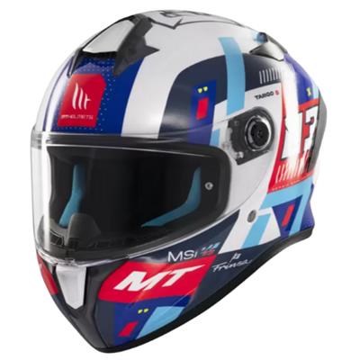 MT Targo S FF106B B5 Sergio Garcia Blue Full Face Motosiklet Kaskı