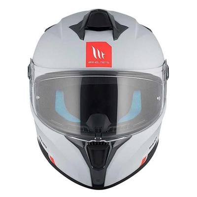MT Targo S  FF106B Solid A0 Matt Pearl White Full Face Motosiklet Kaskı