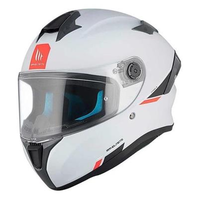 MT Targo S  FF106B Solid A0 Matt Pearl White Full Face Motosiklet Kaskı