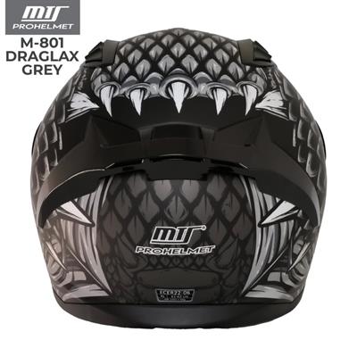 MTS 801 Draglax Grey Full Face Motosiklet Kaskı