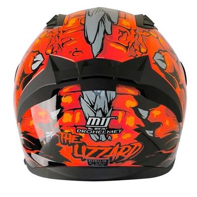 MTS 801 Lizzard Orange Full Face Motosiklet Kaskı
