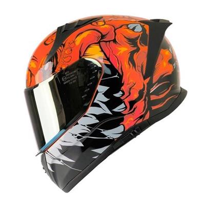 MTS 801 Lizzard Orange Full Face Motosiklet Kaskı
