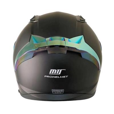 MTS 801 Mat Black/Gold Full Face Motosiklet Kaskı