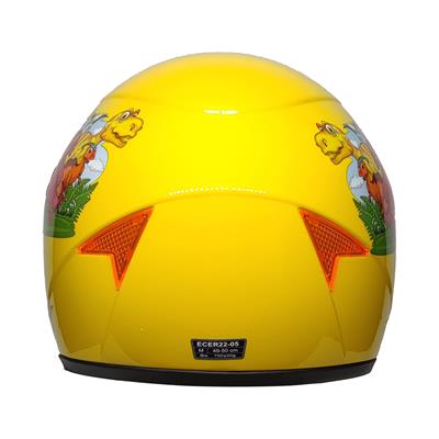 MTS Full Face Motosiklet Çocuk Kaskı K9 Dino Yellow