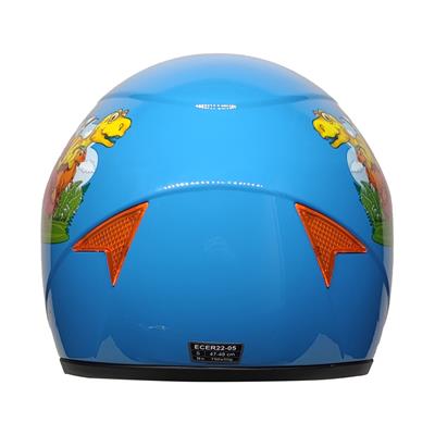 MTS Full Face Motosiklet Çocuk Kaskı K10 Dino Blue