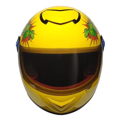 MTS Full Face Motosiklet Çocuk Kaskı K9 Dino Yellow