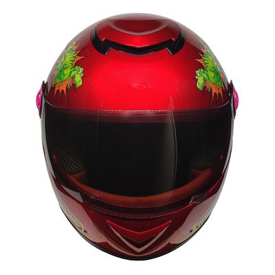MTS Full Face Motosiklet Çocuk Kaskı K8 Dino Red