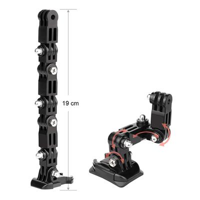 MTS Kask Telefon Ve Aksiyon Kamera Tutucu Siyah (Ayarlanabilir Model,Yapıştırmalı)