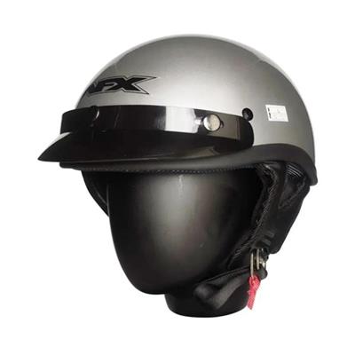 Nikko FX66 Chopper Motosiklet Kaskı Gri (M BEDEN)