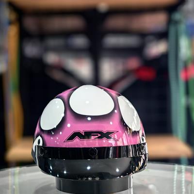 Nikko FX66 Chopper Motosiklet Kaskı Pembe/Beyaz (M BEDEN)