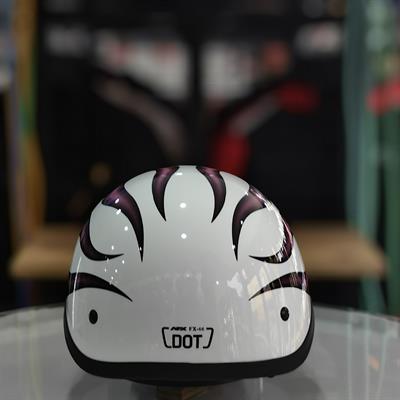 Nikko FX66 Chopper Motosiklet Kaskı Pembe/Beyaz (M BEDEN)