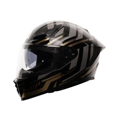 Nukro 853 Power Gold Black Full Face Motosiklet Kaskı