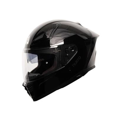 Nukro 853 Solid Gloss Black Full Face Motosiklet Kaskı