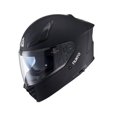 Nukro 853 Solid Matt Black Full Face Motosiklet Kaskı