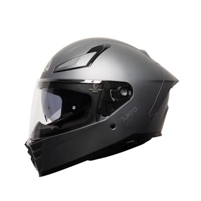 Nukro 853 Solid Matt Silver Full Face Motosiklet Kaskı