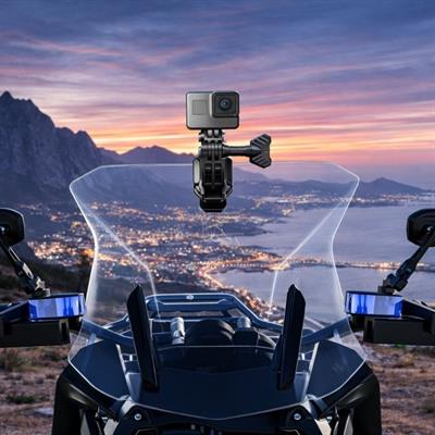 Nukrotech Motosiklet Tur Camı İçin Aksiyon Kamera Montaj Seti