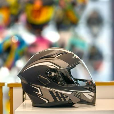 RHKC 902 Çene Açılır Vizörlü Kask Mat Siyah/Gri