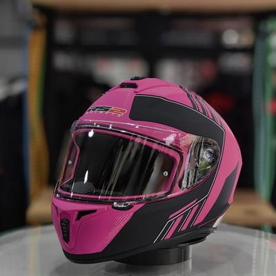 RS2 DP815 Full Face Motosiklet Kaskı S1 Pembe/Siyah