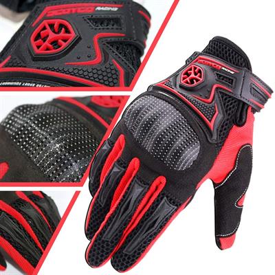 Scoyco MC23 Yazlık Korumalı Motosiklet Eldiveni Siyah/Kırmızı