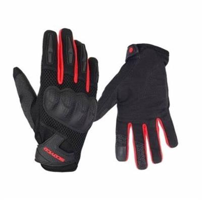 Scoyco MC58 Yazlık Korumalı Motosiklet Eldiveni Siyah/Kırmızı