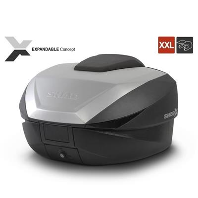 Shad SH-59X Premium Aluminyum Arka Çanta Karbon Siyah