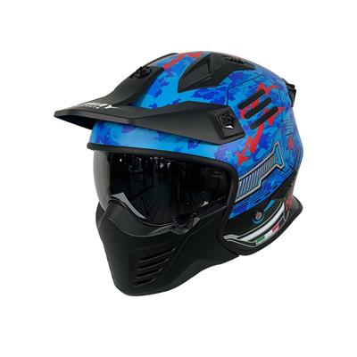 Sway 726x Tokyo Trooper Blue Modüler Motosiklet Kaskı