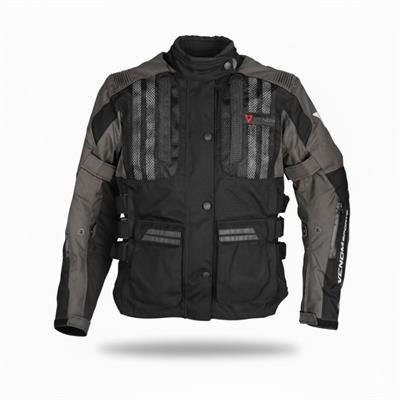 Venom Tourex 4 Mevsim Motosiklet Montu Siyah Gri