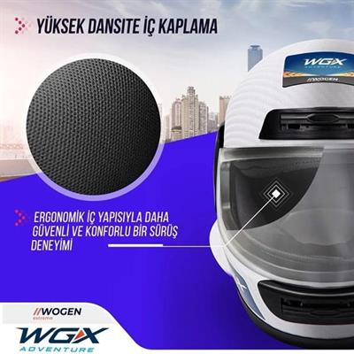 WGX Karbon Kask Beyaz Full Face - M
