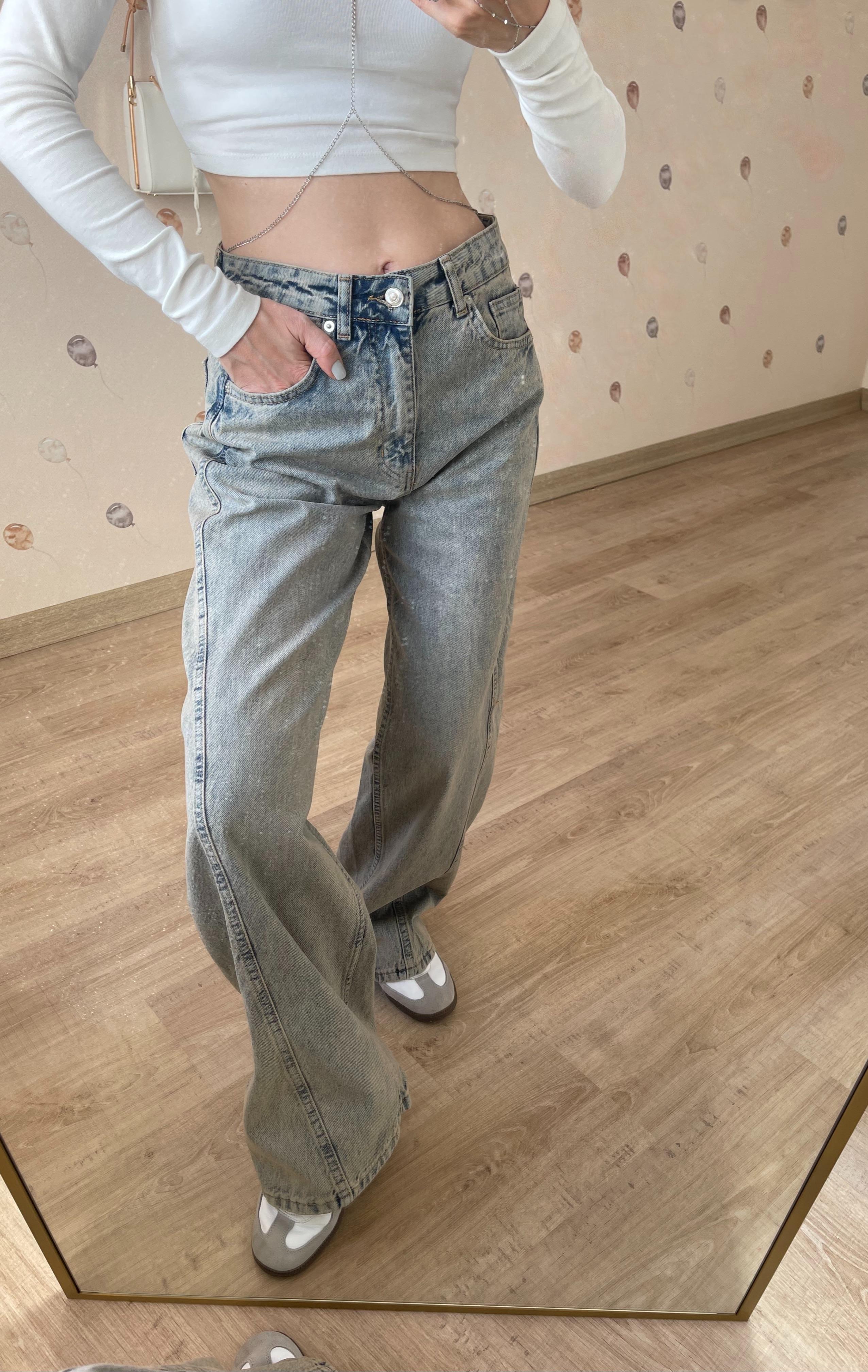 BEJ ESKİTMELİ DİKİŞ DETAYLI BAGGY JEAN